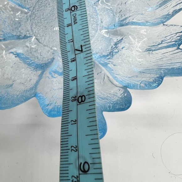 VTG 1960s Viking Glass Stockholm Lotus Bowl RARE Light Blue by Wayne Husted 9" - Picture 6 of 6